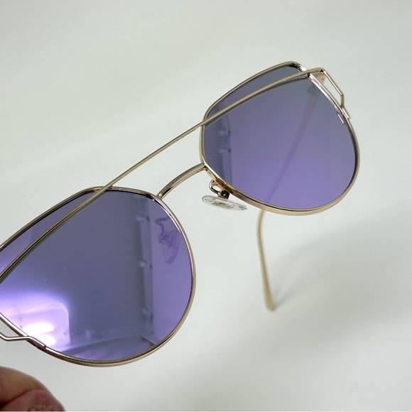 Sojos Gold Frame Purple Lens Summer Fashion Sunglasses - Picture 3 of 9